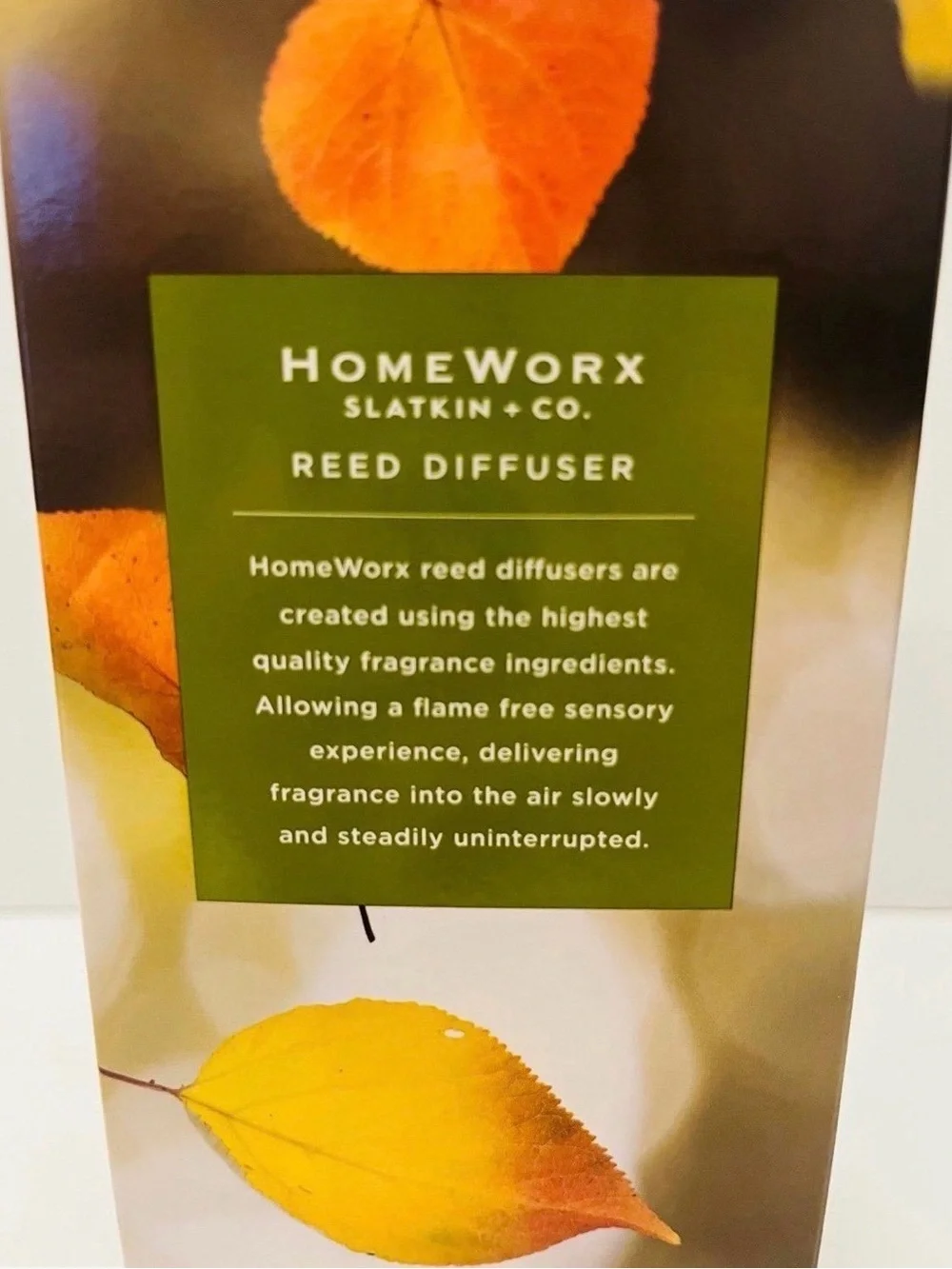 Homeworx Slatkin & Co. Falling Leaves Reed Diffuser Infused with Essential Oils
